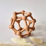 Silikoninis sensorinis kamuoliukas - rusvos spalvos