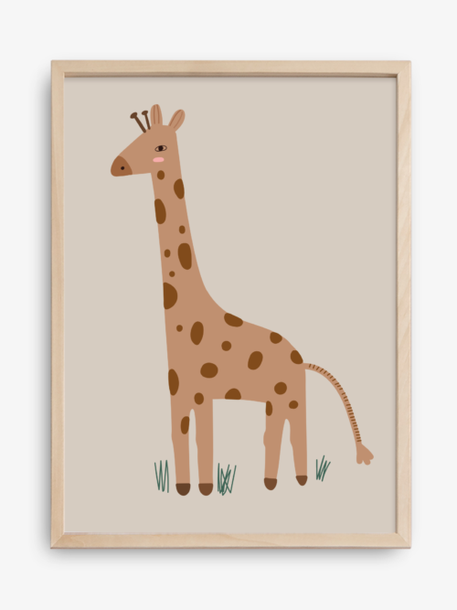 Vaikiškas plakatas „Giraffe“ A4