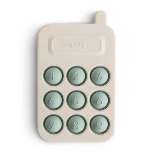 Mushie pop it žaislas - telefonas „Cambridge Blue“