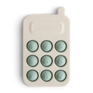 Mushie pop it žaislas - telefonas „Cambridge Blue“