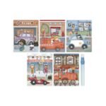 Little Dutch vandens spalvinimo knygelė „Jim & Vehicles“